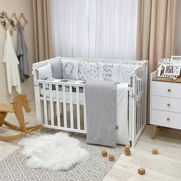 Комплект постільної білизни для новонародженого Арт Дизайн "Їжачок", колір сірий 0239496 фото