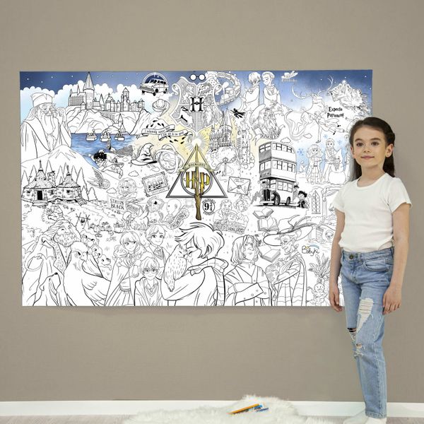 Дитяча велика МЕГА розмальовка 150х100 «Гаррі Поттер» РК018 фото