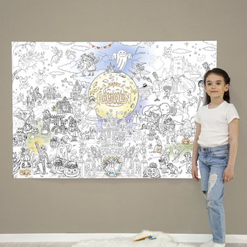 Дитяча велика МЕГА розмальовка 150х100 «Hallween» РК011 фото